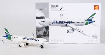 Model airplane with packaging and additional images of similar models on a white background