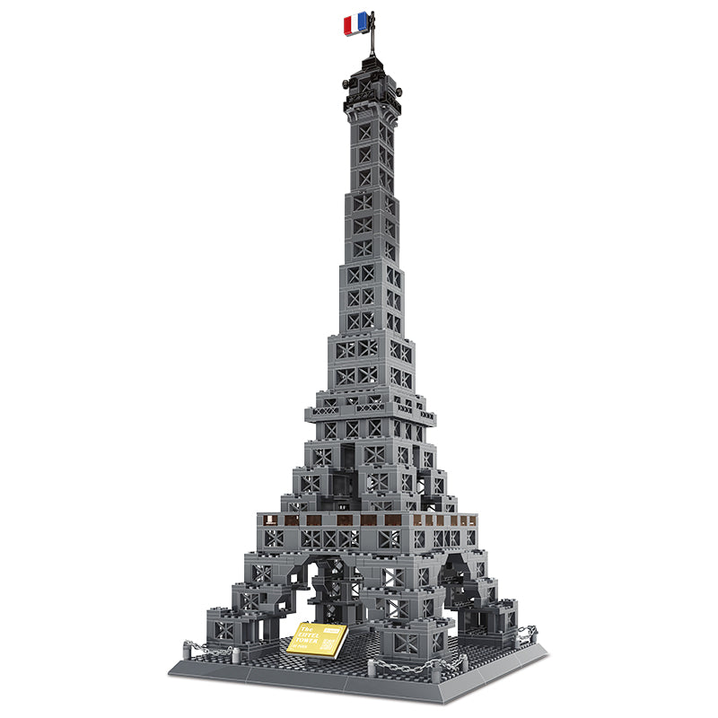 Model of the Eiffel Tower made from interlocking bricks from Wondalands
