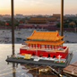Tian'anmen Tower Beijing brick building set front view showing red gate wall with arched passageways and golden double-eaved roof — 820 pieces