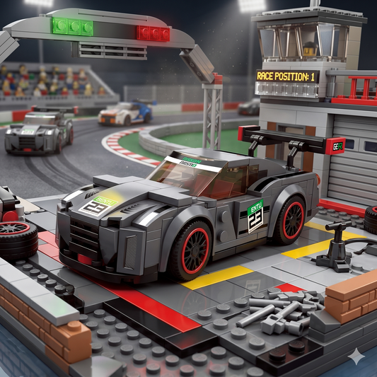 Grey Racing Car
