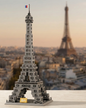 Eiffel Tower Paris brick building set front view — 976-piece model standing 65 cm tall by Wondalands