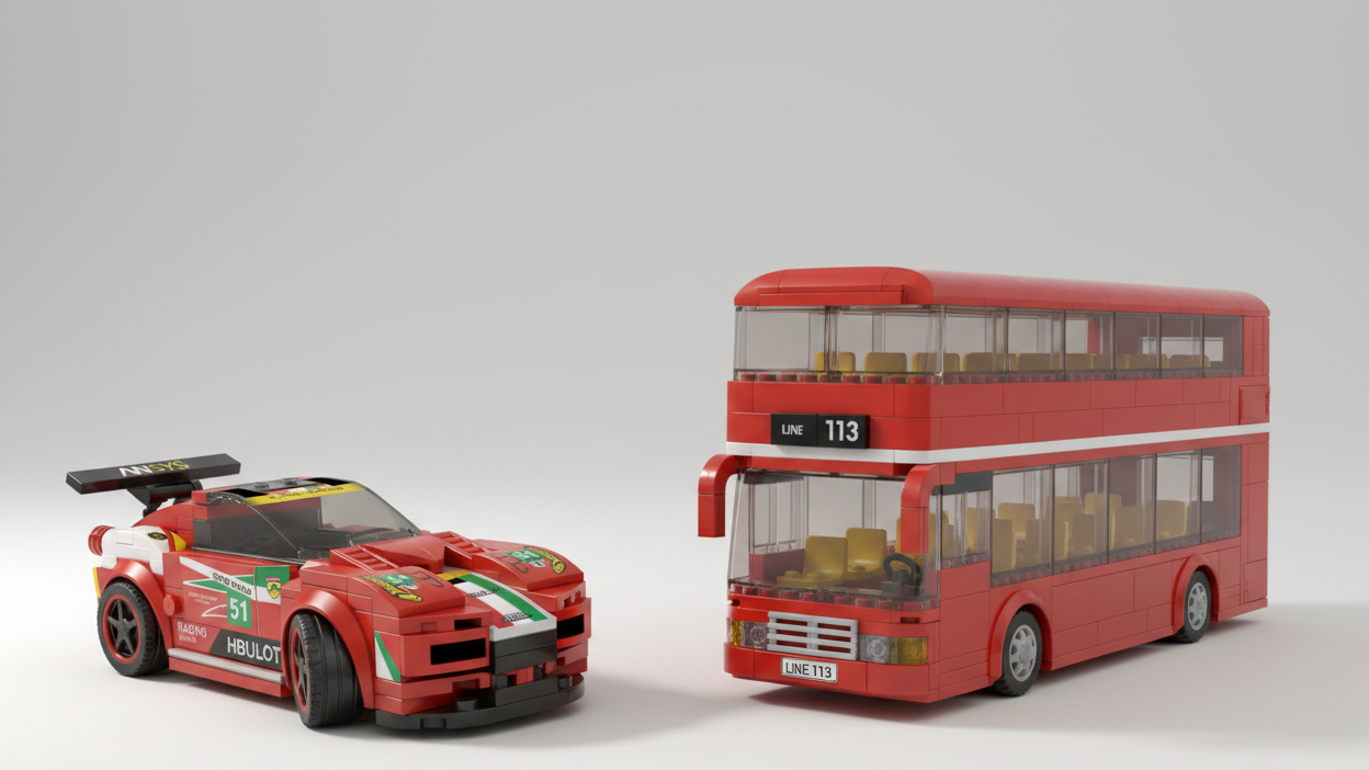 Summer Bundle Deal - Red Car and Red Bus